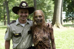 TGT - Rick smiles with zombie